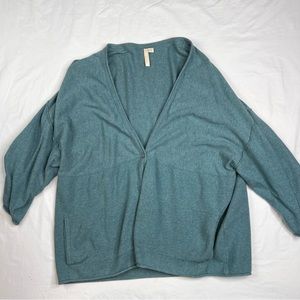Pure Jill J. Jill Green Cashmere Blend Button Cardigan Sweater Size XS L030124
